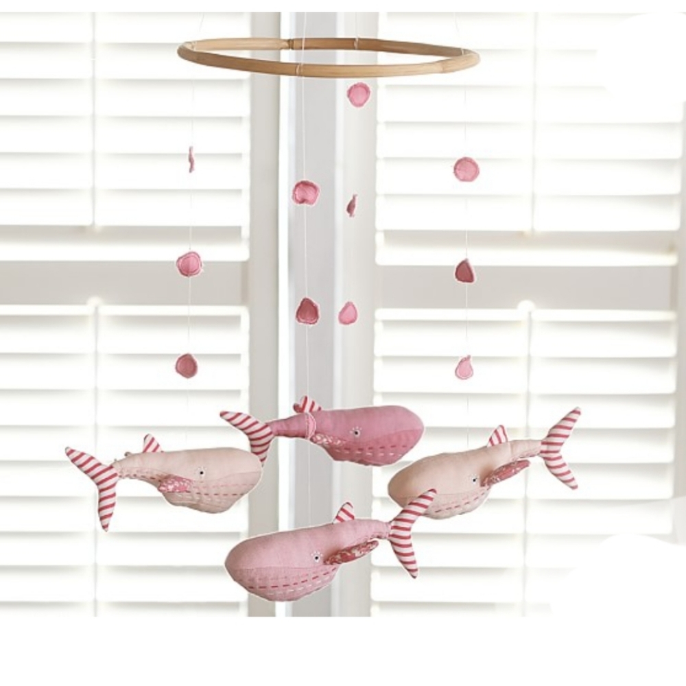 Pottery Barn Kids mobile - pink whales